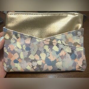 Metallic Gold & Pastel Multi-Color Women's Clutch